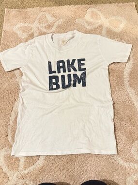 White "Lake Bum" Graphic Tee, for kids Buckle